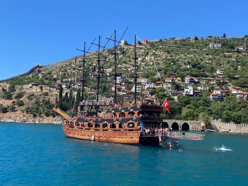 Alanya City, Castle & Boat Tour with Bazaar and Swim Stop - Damlataş Cave first, then Cleopatra Beach swim break