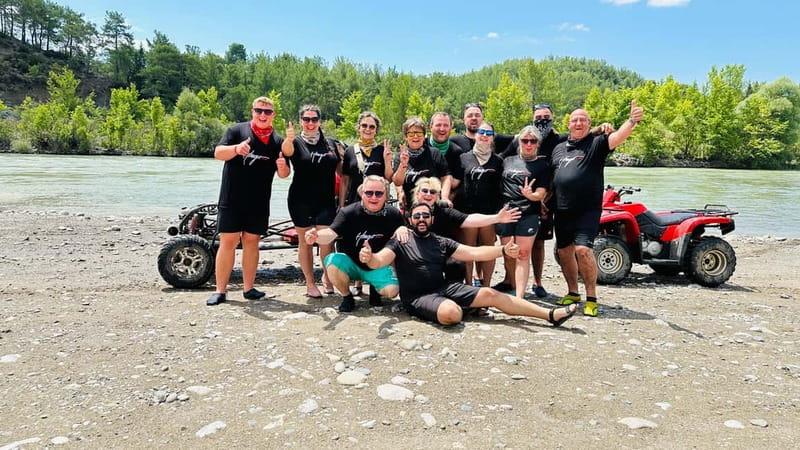 Alanya/Side/Antalya: Canyon Rafting, Buggy & Zipline Tour - Lunch by the river: 3 courses, then video and photos