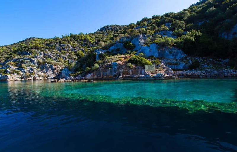 Antalya, Alanya, Side: Demre, Myra, & Kekova Island / Boat - Myra: theater views, rock-cut tombs, and a necropolis feel