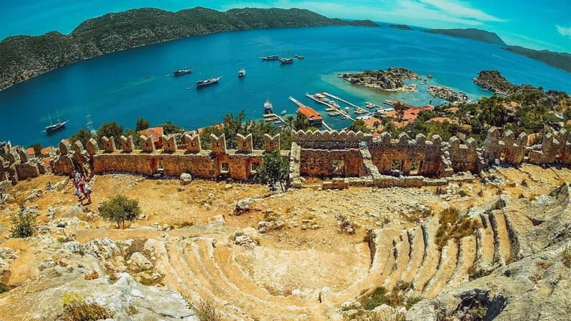 Antalya, Alanya, Side: Demre, Myra, & Kekova Island / Boat - Kekova Island boat cruise: the Sunken City from the water