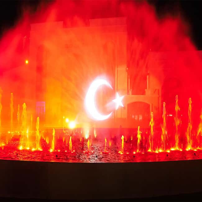Antalya,Alanya,Side,Kemer Land Of Legends Night Show - The Boat Parade finale: magical when it runs, substituted when it doesn’t