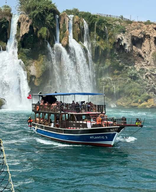 Antalya: Duden Waterfall Relax Boat Trip with Lunch - Two Swim Stops in Crystal-Clear Water (Plus Lunch Onboard)