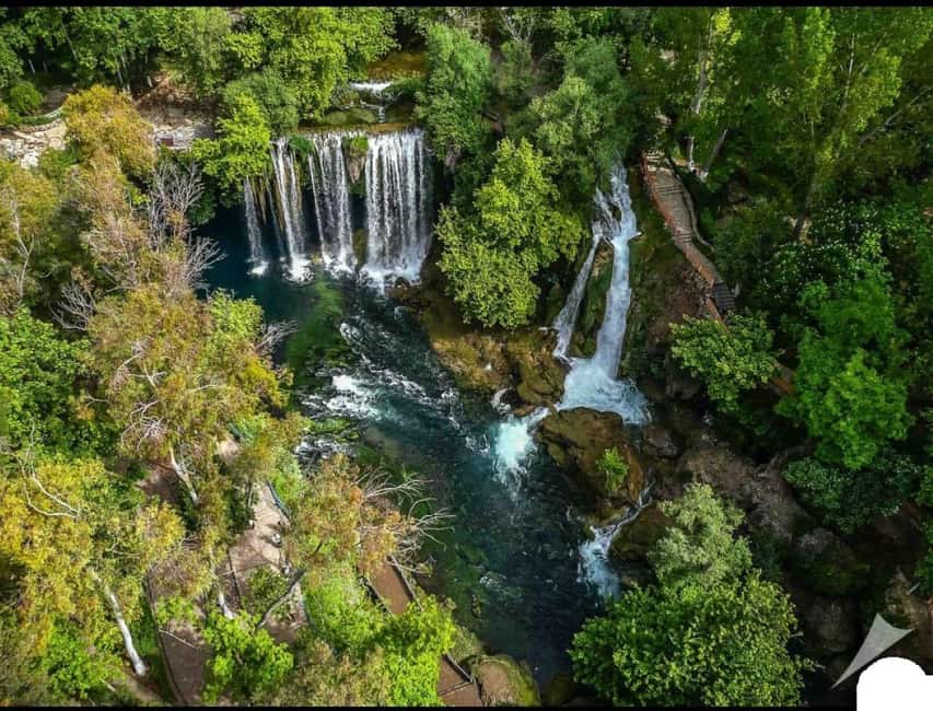Antalya: Kaleici, Duden Waterfalls And Boat Tour With Lunch - Stop 1: Upper Düden Waterfall for caves and picnic time