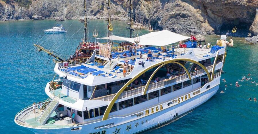 Antalya & Kemer: Megastar Catamaran Cruise With Foam Party - First big stop: Phaselis, the ruins, and the best swimming payoff