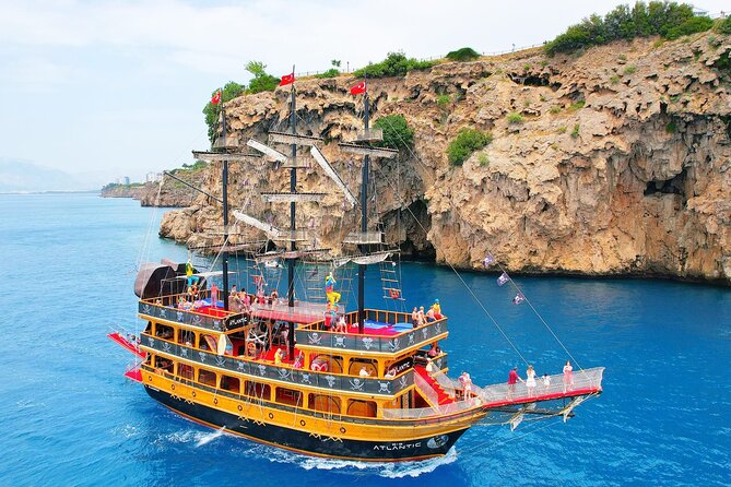 Antalya Lara Pirate Boat Day Trip with Lunch & Soft Drink - Stop 1: Antalya Waterfalls for an Easy Stretch