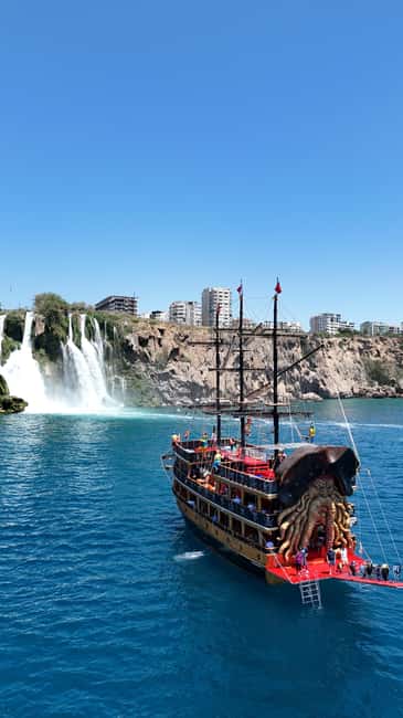 Antalya: Lara Pirate Boat Trip with Unlimited Soft Drinks - Phaselis ruins stop: Roman baths and an ancient theatre you can spot