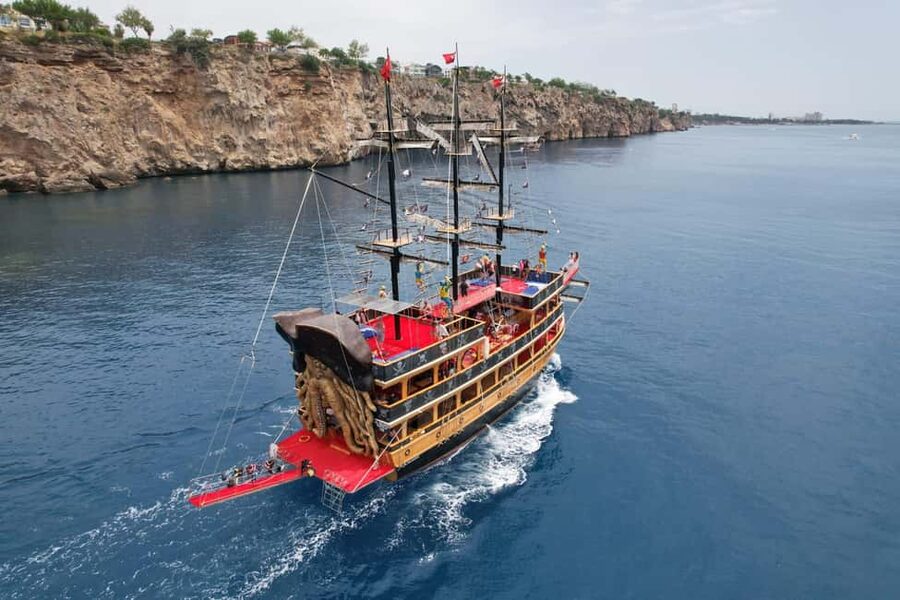Antalya: Lara Pirate Boat Trip with Unlimited Soft Drinks - Near-water fun, including waterfall-area time (what you might see)