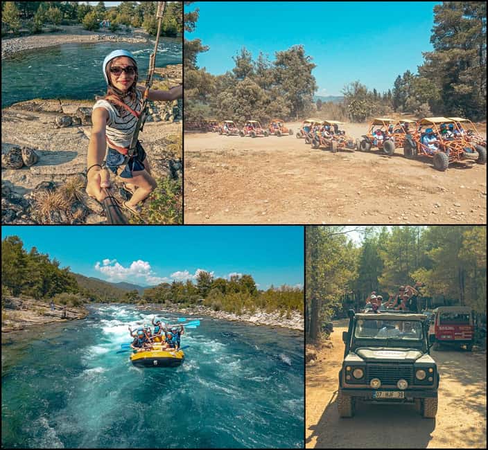 Antalya Outdoor Adventure: Rafting, Jeep & Quad w/Lunch - Key highlights you’ll feel fast