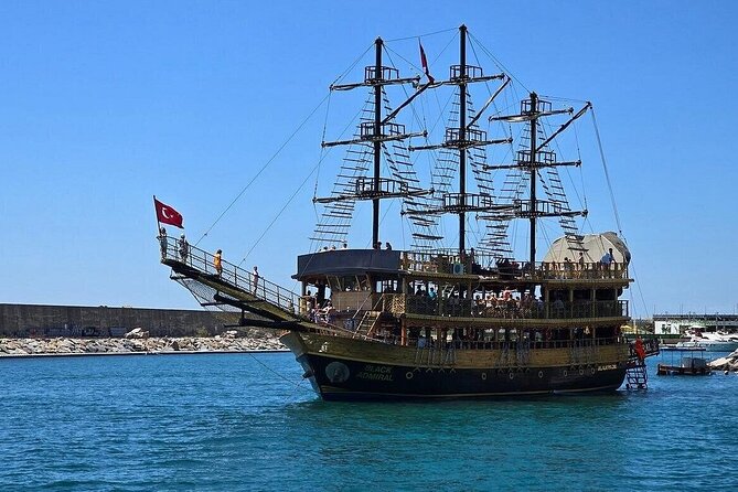 Antalya Pirate Boat Tour with Lunch & Free Soft Drinks - Boarding the Wooden Pirate Ship: Atmosphere From Sails to Crew