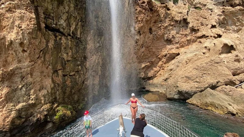 Antalya: Private Yacht Charter with Optional Gourmet Meal - Lara Bay Caves and Coastal Cave: where swimming and snorkeling happen