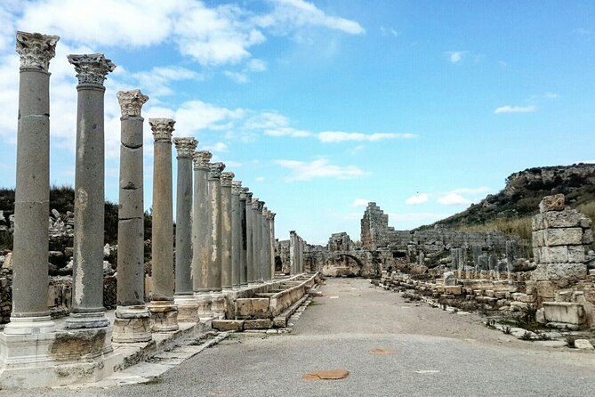 Antalya Tour To Perge Aspendos And Side With Manavgat Waterfall - Aspendos Ruins: The 15,000-Seat Theatre That Still Has a Calendar