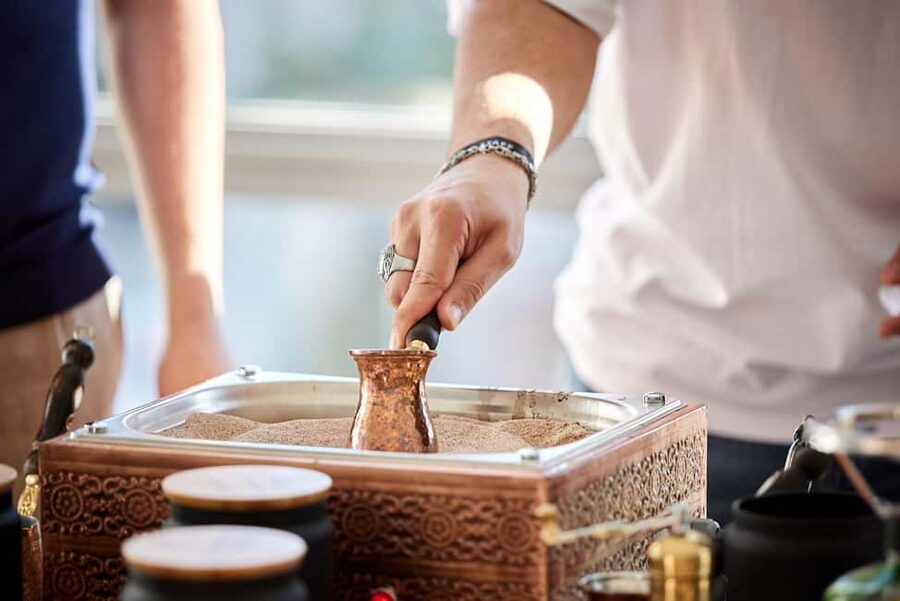 Antalya: Turkish Coffee Brewing on Sand & Fortune Telling - Choosing and Grinding Beans Like a Traditional Coffee Maker