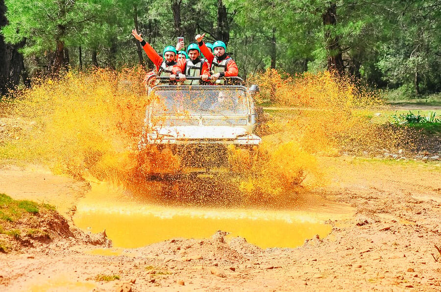 Antalya: Ziplining, Rafting, Jeep Tour & Quad Safari w/Lunch - Lunch by the river: what’s included and what you’ll likely pay extra for