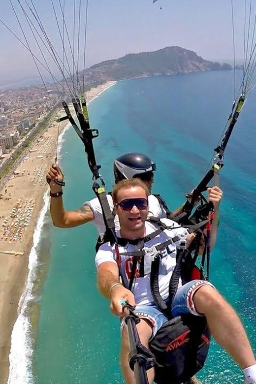 From Antalya, Belek, Side Alanya Paragliding Experience - From Cleopatra Beach to the launch site: the climb is part of the thrill