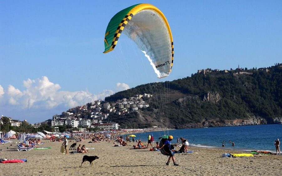 From Antalya, Belek, Side Alanya Paragliding Experience - Landing back at Cleopatra Beach: smoother than your brain expects