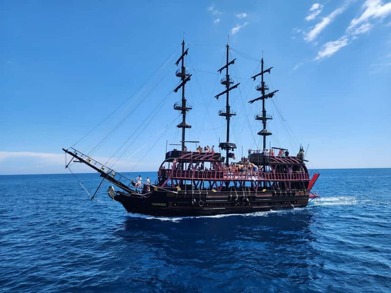From Antalya: Kemer Pirate Party Boat Trip w/Lunch & Pickup - Cruising past coves and cliffs: where the boat time actually goes