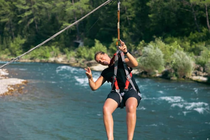 Kemer: Private Rafting, Zipline, Quad or Buggy w/ Lunch - Private rafting on your own boat near an ancient bridge