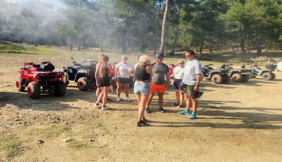Kemer: Quad Safari Experience - Riding the Rugged Trail: Rocks, Mud, and Shallow Water