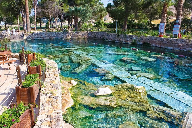 Pamukkale Full-Day Tour from Antalya with Lunch - Hotel pool time: heated water and ancient columns beneath