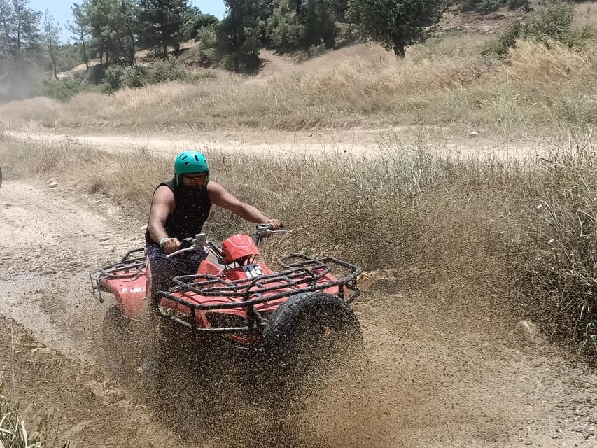 Side&Alanya:Rafting,Jeep,Quad/Buggy Safari/Zipline wLunch - ATV/quad or buggy safari: how the muddy water ride really lands