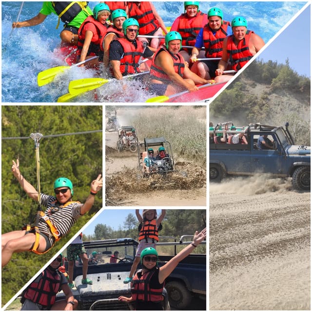 Side&Alanya:Rafting,Jeep,Quad/Buggy Safari/Zipline wLunch - What’s included in the $32 price, and what you’ll need to cover