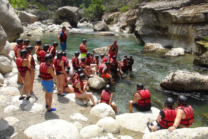 Trip to Koprulu Canyon Adventures River and Canyoning Rafting - Gear and safety: wetsuit, life jacket, helmet (and why aqua shoes matter)